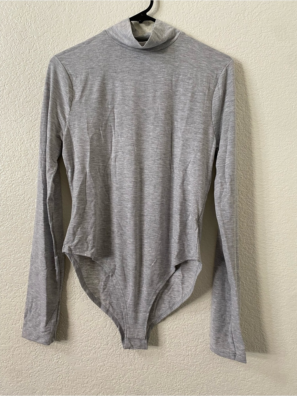 Zenana Outfitters Light Grey Long-Sleeve Turtleneck Bodysuit